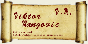 Viktor Mangović vizit kartica